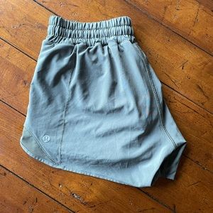 Sage Green Lululemon Hotty Hot Shorts